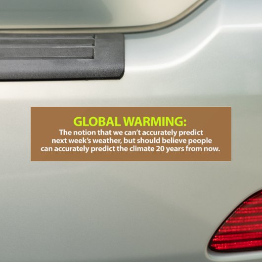 Global Warming Bumpersticker (Op auto)