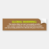 Global Warming Bumpersticker (Voorkant)