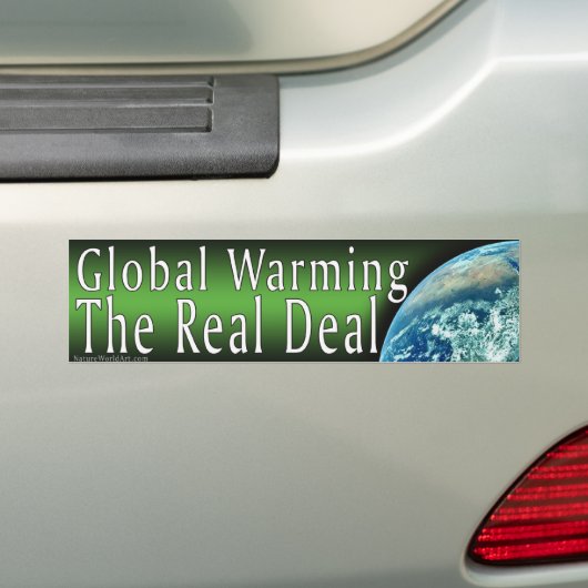 Global Warming Bumpersticker (Op auto)