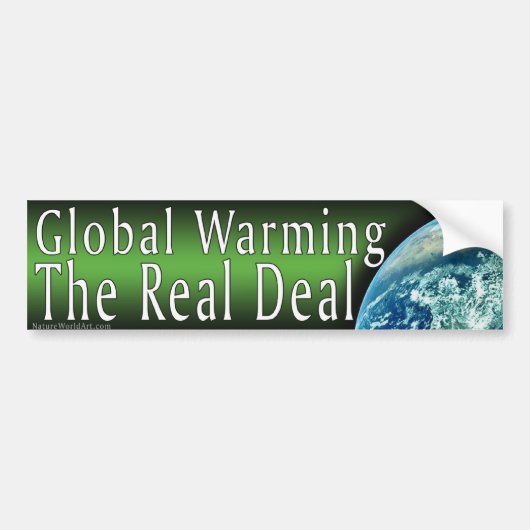 Global Warming Bumpersticker (Voorkant)
