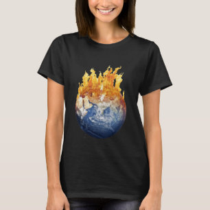 Global Warming Climate Change Hot Cool Danger Sign T-shirt