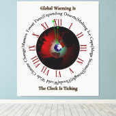 Global Warming - De tijd loopt uit Canvas druk Afdruk (Insitu (Houten vloer))