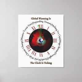 Global Warming - De tijd loopt uit Canvas druk Afdruk