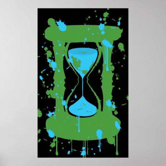 Global Warming Hourglass Poster (Voorkant)