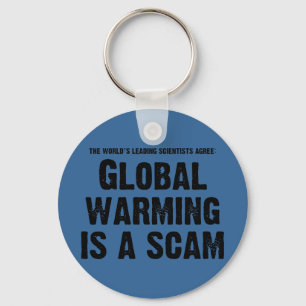 Global Warming is een Scam Sleutelhanger