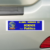 Global Warming Science Bumpersticker (Op auto)