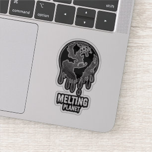 Global Warming staat gelijk aan smeltplant Sticker