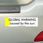 Global Warming Sun Bumpersticker (Op auto)