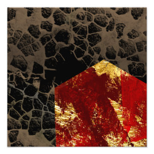 Globale opwarming - Brandend Huis - Abstract Foto Afdruk