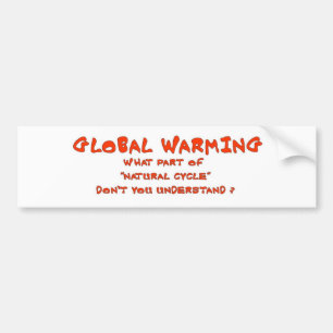 GLOBALE WAARSCHUWING BUMPERSTICKER