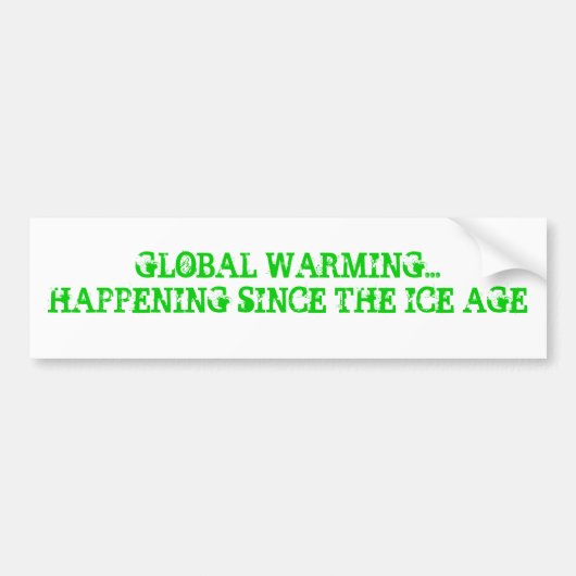 GLOBALE WAARSCHUWING... BUMPERSTICKER (Voorkant)