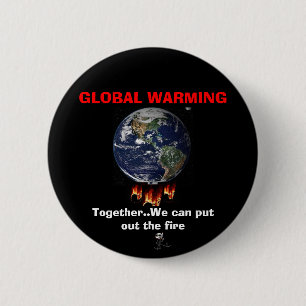 GLOBALE WAARSCHUWING... is een REAL-kwestie Ronde Button 5,7 Cm
