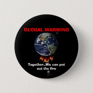 GLOBALE WAARSCHUWING... is een REAL-kwestie Ronde Button 5,7 Cm