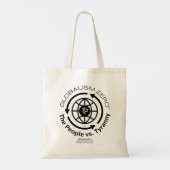 Globalism Zero™ Black Circle Logo Canvas tas (Achterkant)