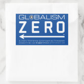 Globalism Zero™ White Line Logo-Stickers Rechthoekige Sticker (Tas)