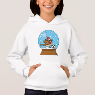 Globe de neige avec un moineau mignon jouant au so