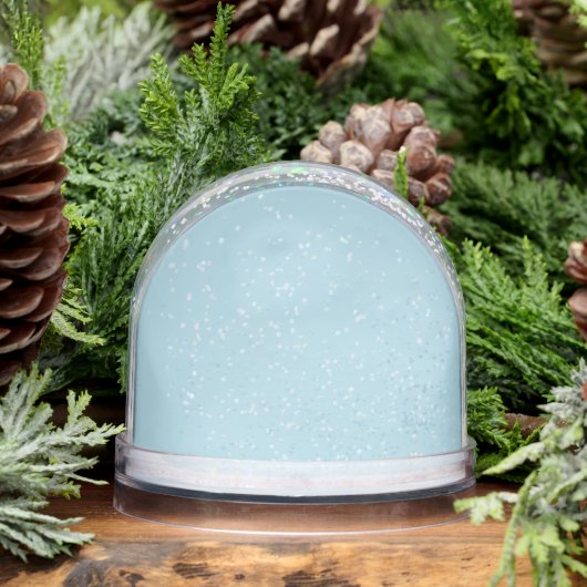 Globe de neige bleu glacé scintillant pour décorat (Hiver)