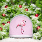 Globe De Neige De Flamant rose Rose (Noël)