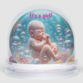 Globe de neige faire-part de naissance (Avant)