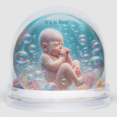 Globe de neige faire-part de naissance (Avant)