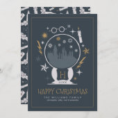 Globe de neige HOGWARTS™ | Bonne invitation à Noël (Devant / Derrière)