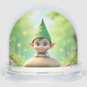 Globe De Neige Personnalisé Cute Baby Elf (Arrière)