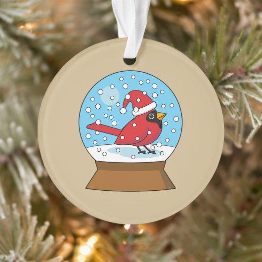 Globe des neiges avec cardinal rouge mignon (Arbre)