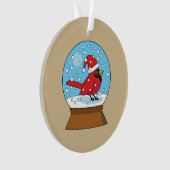 Globe des neiges avec cardinal rouge mignon (devant)