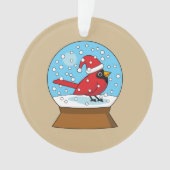 Globe des neiges avec cardinal rouge mignon (devant)
