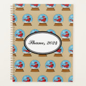 Globe des neiges avec cardinal rouge mignon (Devant)