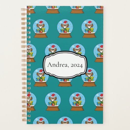 Globe des neiges avec Chouette du Père Noël | Pers (Devant)