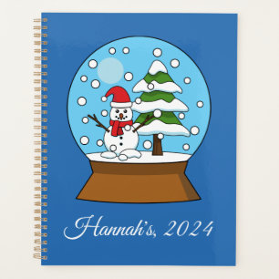 Globe des neiges avec Snowman et Pine Tree Perso