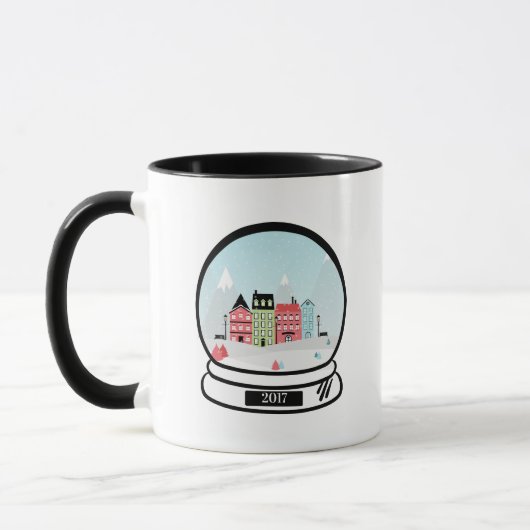 Globe des neiges d'hiver Café Mug (Gauche)