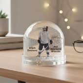 Globe des neiges du joueur de hockey personnalisé