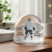 Globe des neiges du joueur de hockey personnalisé