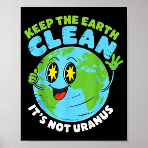Globe houd de aarde schoon niet uranus leuk citaat poster