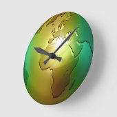 Globe noble du monde - horloge murale ronde (Angle)