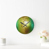 Globe noble du monde - horloge murale ronde (Maison)