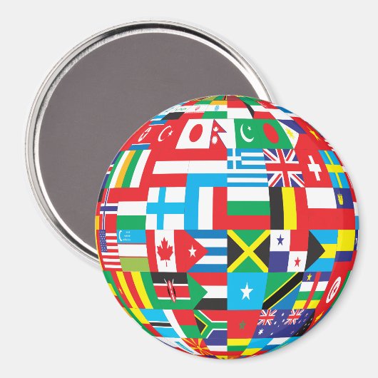 globe of flags aimant (Recto/Verso)