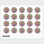 globe of flags autocollants (Feuille)