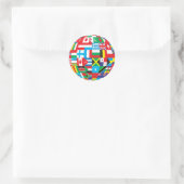 globe of flags autocollants (Sac)