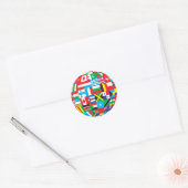 globe of flags autocollants (Enveloppe)