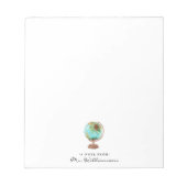 Globe terrestre à l'aquarelle | Bloc-notes de prof (Devant)