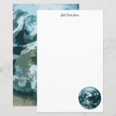 Globe terrestre feuille de papier (Devant / Derrière)