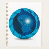 Globe terrestre moderne carte du monde bleu (Devant)