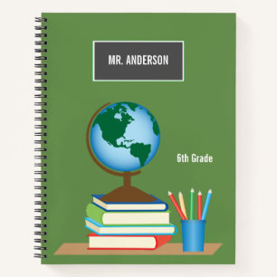 Globe terrestre sur pile de livres Enseignant pers