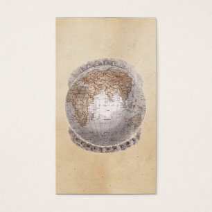 Globe vintage d'hémisphère oriental de carte du