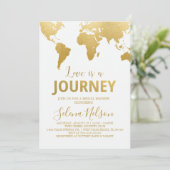 Globetrotter Glam Invitation à la douche nuptiale (Debout devant)