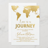 Globetrotter Glam Invitation à la douche nuptiale (Devant / Derrière)