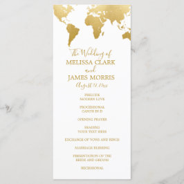 Globetrotter Glam Wedding Ceremony Program Programma